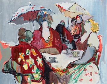 Itzchak Tarkay Ladies At Lunch Signed Serigraph