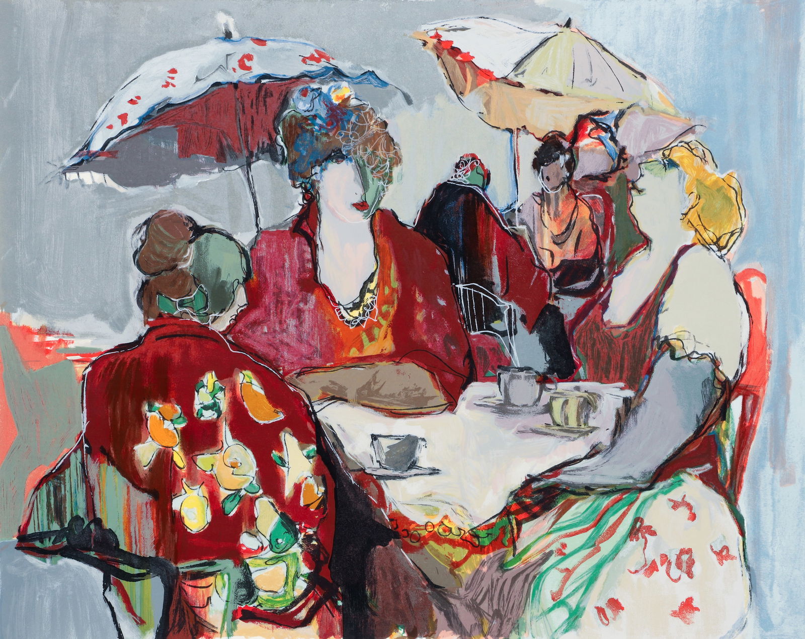 Itzchak Tarkay Ladies At Lunch Signed Serigraph (1 of 4)
