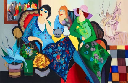 Itzchak Tarkay Girls Getaway Signed Color Lithograph