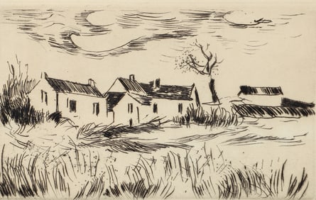 Maurice de Vlaminck La Marg Etching Signed 1927