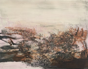 Zao Wou-Ki 1968 etching aquatint Untitled (Spring Marshes)