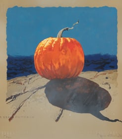 Jaime Wyeth 1980 orig litho A Sea Pumpkin