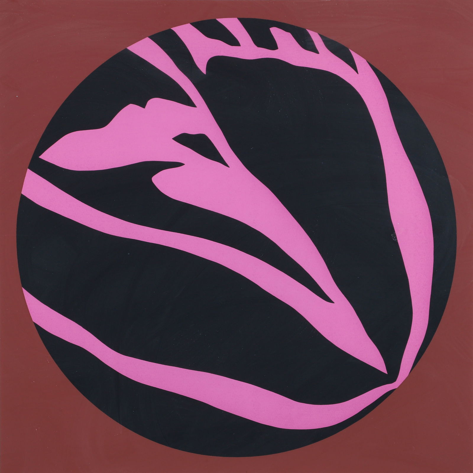 Jack Youngerman Pink and Brown Serigraph Signed 1974 (1 of 4)