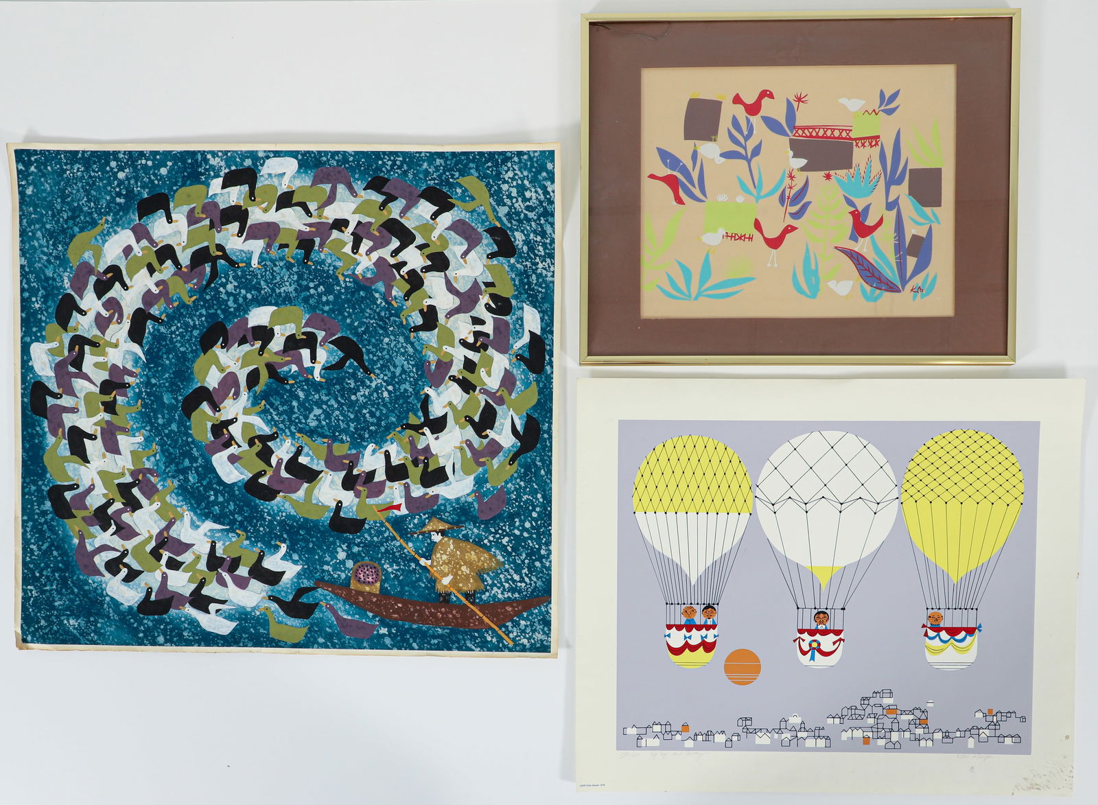 3 Pieces, Paul Klee and Edie Harper Serigraphs, 1 Chinese Folk Art (1 of 6)