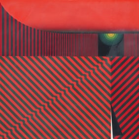 Kunihiro Amano 1974 color woodcut Lost Past 14