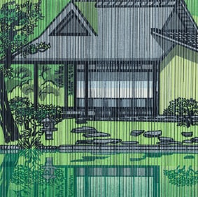 Clifton Karhu Showers Katsura Signed Woodblock 1982