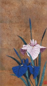 Kazutoshi Sugiura 1983 screenprint on gold leaf No. 40