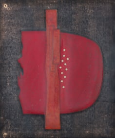 Hiroyuki Tajima 1973 color woodblock The Flag