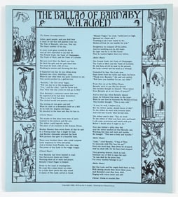 Edward Gorey Ballad of Barnaby Auden Poem Broadside 1973