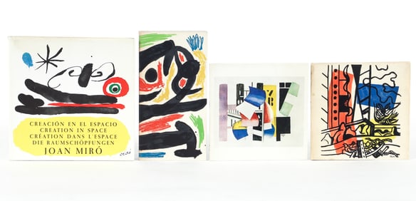 3 Miro and Leger Books with Original Lithograph Covers