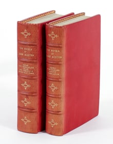 Novels of Jane Austen 2 vols. in Zaehnsdorf Bindings