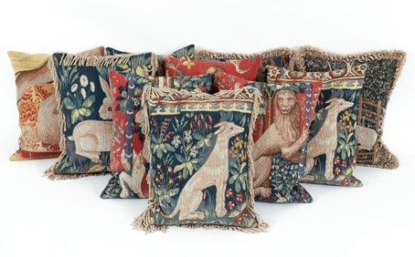 10 French Needlework Pillows