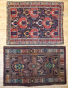 Pair of Semi-Antique Caucasian Rugs