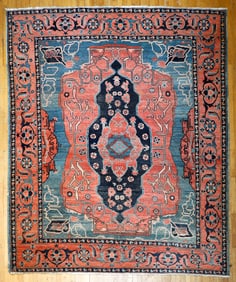 Large Semi-Antique Persian Bidjar Carpet