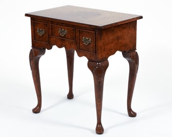 Queen Anne Style Burlwood Low Boy