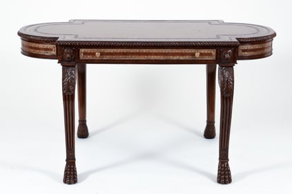 Maitland-Smith Tooled Leather Top Desk
