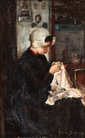 Martin Borgord oil A Laren Weaver, 1905 Carnegie International