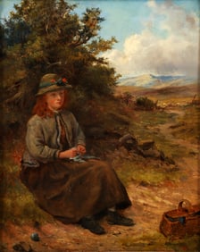 William Bromley 19th Century genre painting Waiting for The Ride