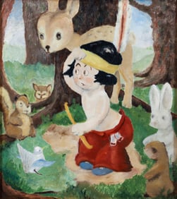 Glen Davis 1937 oil Little Hiawatha