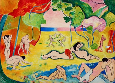 Frank Anderson Trapp 1964 painting after Matisse, Paradise