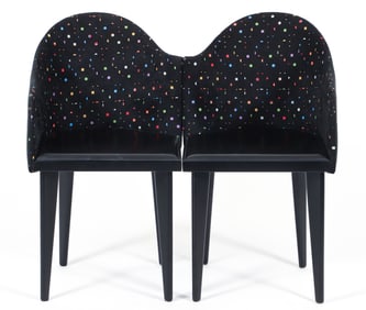 Pair of Contemporary Saporiti Italia Toscana Side Chairs