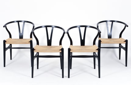 4 Hans Wegner for Carl Hansen and Sons Wishbone Chairs