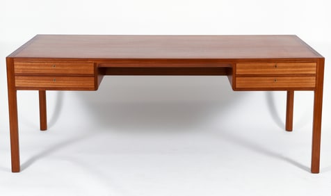 Bernt Petersen Mahogany Writing Desk, circa 1960s