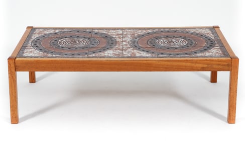 Poul H. Poulsen for Gangso Mobler Inset Tile Coffee Table