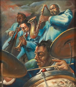 Frank Nelson Ashley Jazz Quartet Oil on Canvas