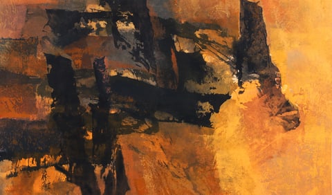 Fong Chung-Ray 1969 watercolor and ink Abstraction
