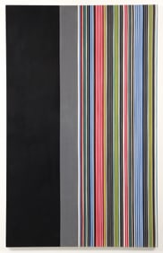 Gene Davis Acrylic on Canvas Blackwatch IV 1974
