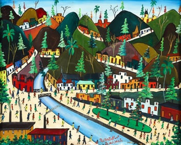 Prefete Duffaut Imaginary City Oil on Canvas