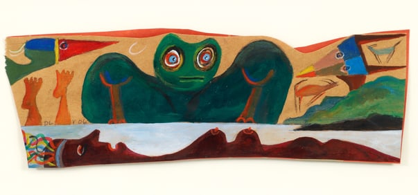 David Lewis 2006 mixed media on paper drawing
