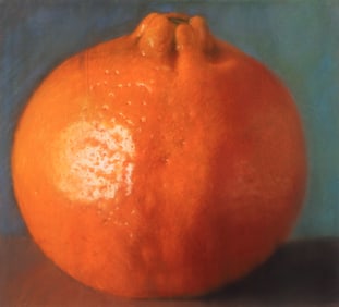 Paul Linfante 1982 pastel photorealist Tangerine