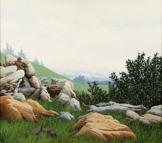 Peter Loftus 1983 oil View from Westgate #4