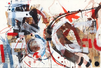 Sam Middleton Mixed Media Collage 1964