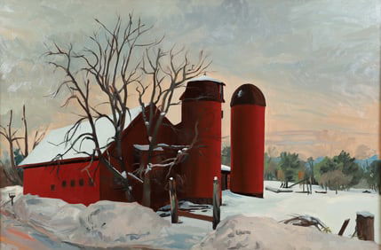 George Nick 1982 oil Tribute to Ruisdael