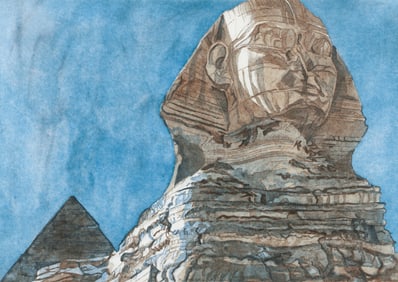 Philip Pearlstein Etching and Aquatint on Paper The Sphinx