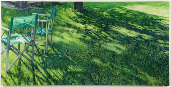 Norman Rowe Impressionist oil on canvas Slope