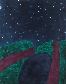 Carol Summers Starry Night Color Woodcut Signed 1979