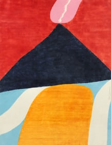 Carol Summers 1978 color woodcut and monotype The Joyous Lake