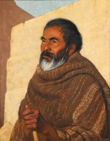 Frederick Bourchier Taylor Portrait of a Mexican Farmer