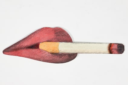 Tom Wesselmann Cutout Drawing on Paper Smoker