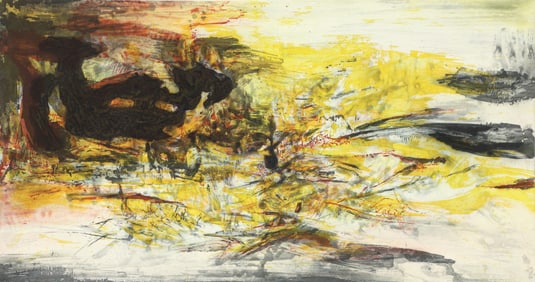 Zao Wou-Ki 1968 color etching Untitled No. 195