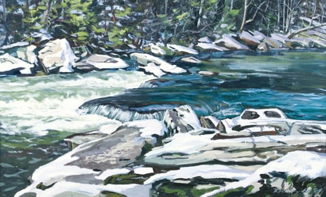 Ron Donoughe 1994 oil painting Melting Snow