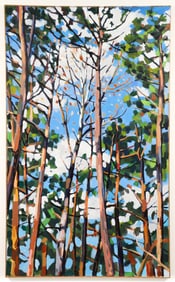 Bud Gibbons 1983 oil painting Tall Trees