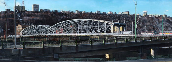 Charles M Jackson Smithfield Street Bridge Acrylic 1987