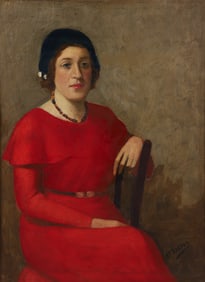 Aaron Gorson Portrait of a Woman Oil on Canvas Signed