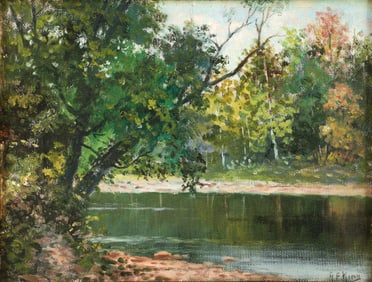 A. F. King Scalp Level Landscape with Tranquil Stream