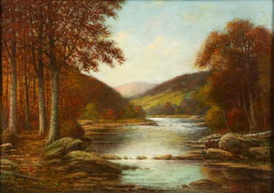 A. F. King oil painting Autumn in The Alleghenies